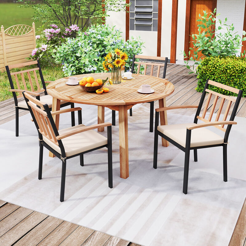 Outdoor Dining Table for 4-6 People for Patio, Garden & Backyard