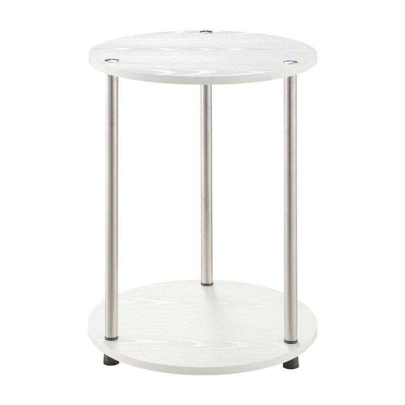 Convenience Concepts Designs2Go No Tools 2 Tier Round End Table