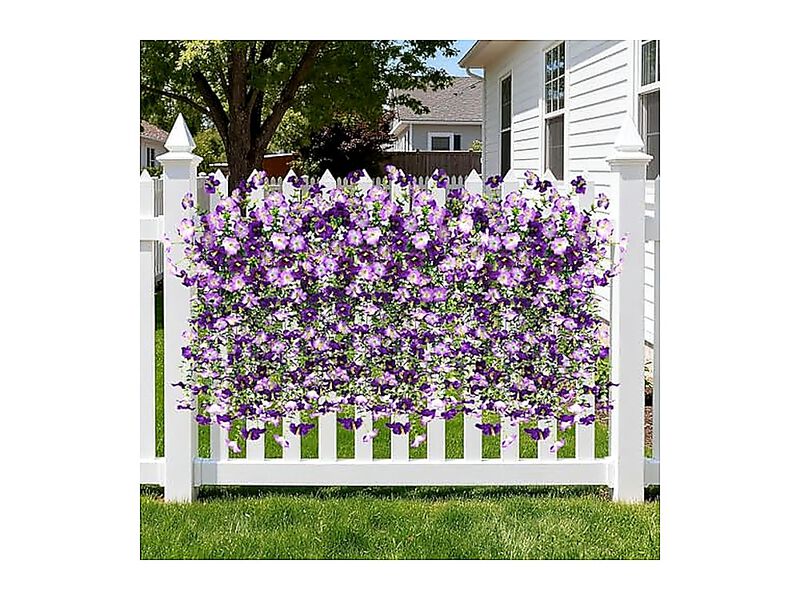 Artificial Fake Flowers Plants Outdoor Spring Summer Decor 2 Pack Faux Silk UV image number 3