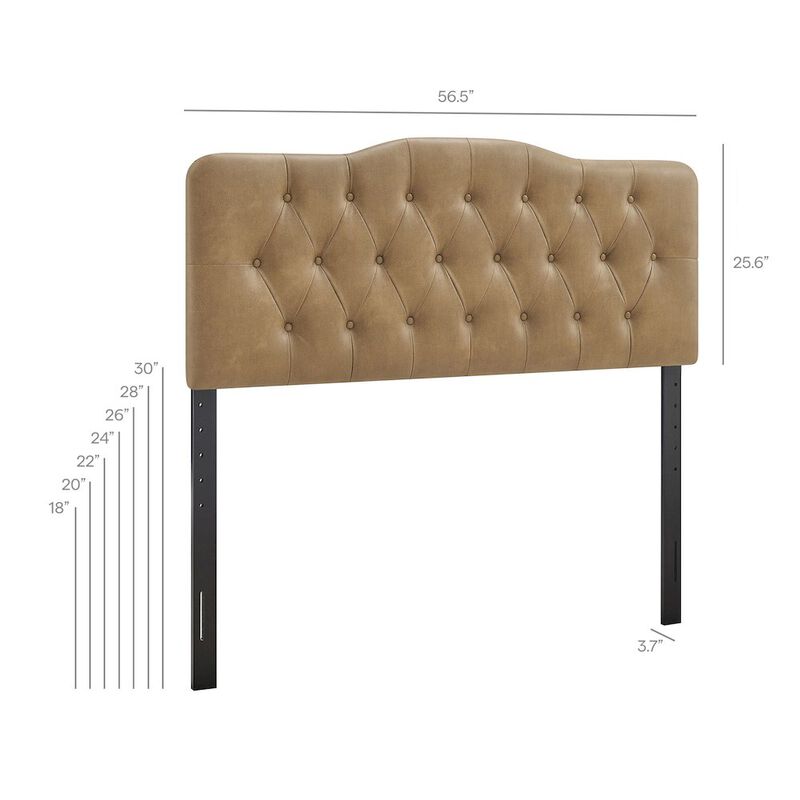 Annabel Vegan Leather Full Headboard image number 2