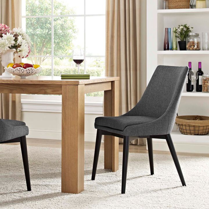 Viscount Fabric Dining Chair, Beige-Benzara