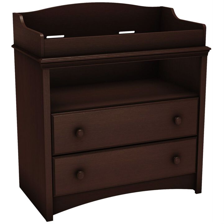 Hivvago Baby Furniture 2 Drawer Diaper Changing Table in Espresso