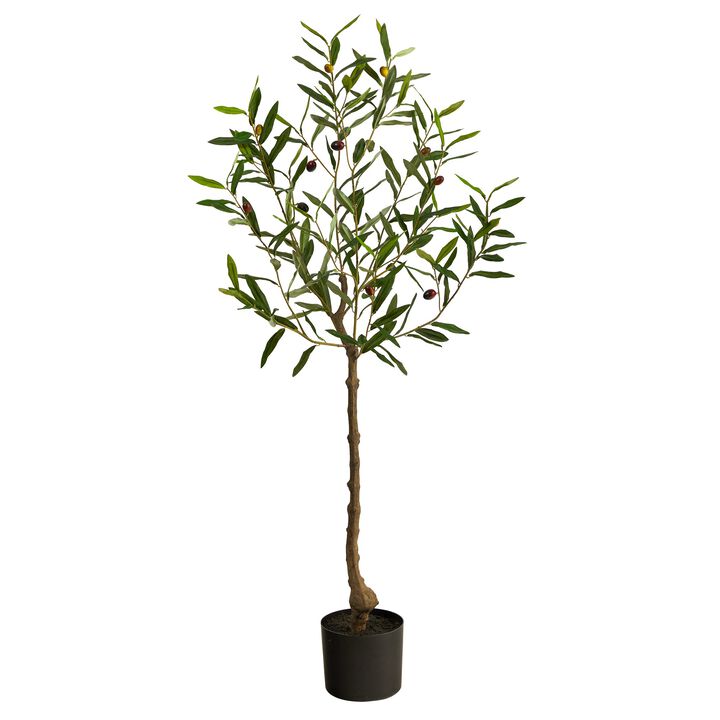 Hivvago 4 Feet Olive Artificial Tree
