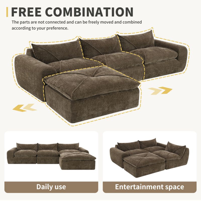 Neltaf Compressed Sectional Sofa image number 3