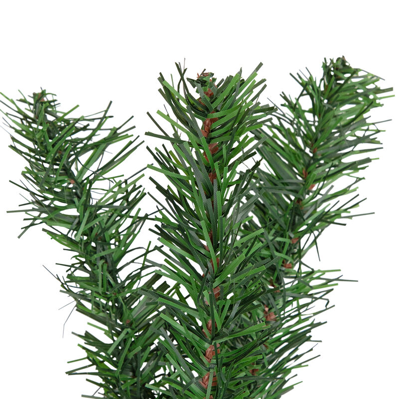 22" Green Pine Teardrop Artificial Christmas Swag - Unlit image number 7