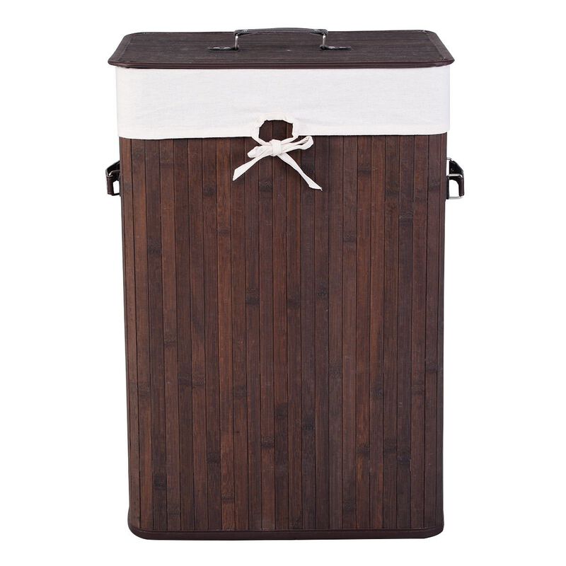 Wicker Laundry Hamper Rectangle with Handles and Lid