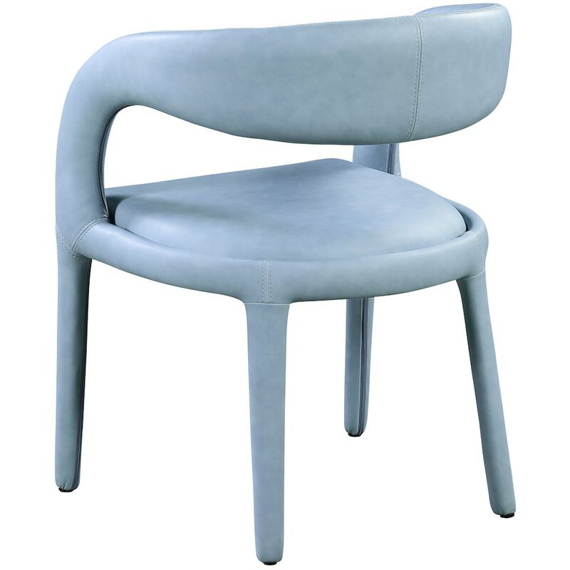 Meridian Furniture Sylvester Light Blue Vegan Leather Dining Chair