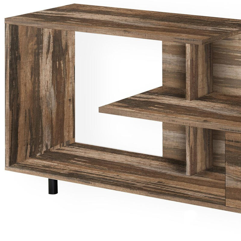 HomeRoots 47" Brown Cabinet Enclosed Storage TV Stand image number 3
