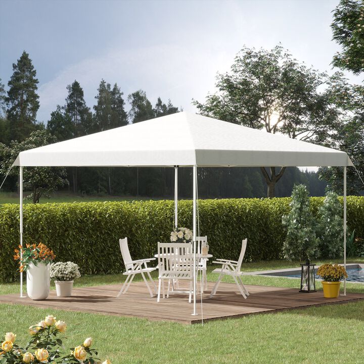 13' x 13' Pop Up Canopy Party Tent Folding Instant Sun Shade with Adjustable Height, Carry Bag for Patio, Camping, Party, White