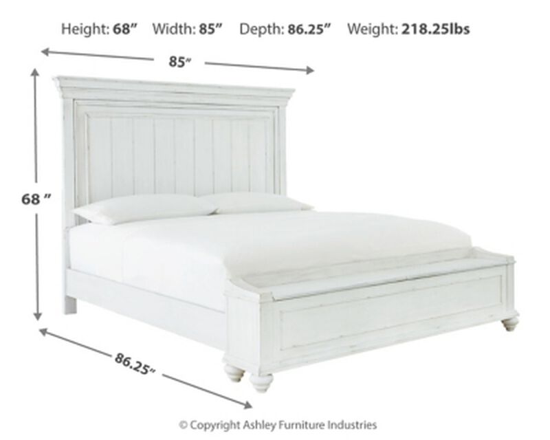 Kanwyn CK Panel Bed W/Storage Bench