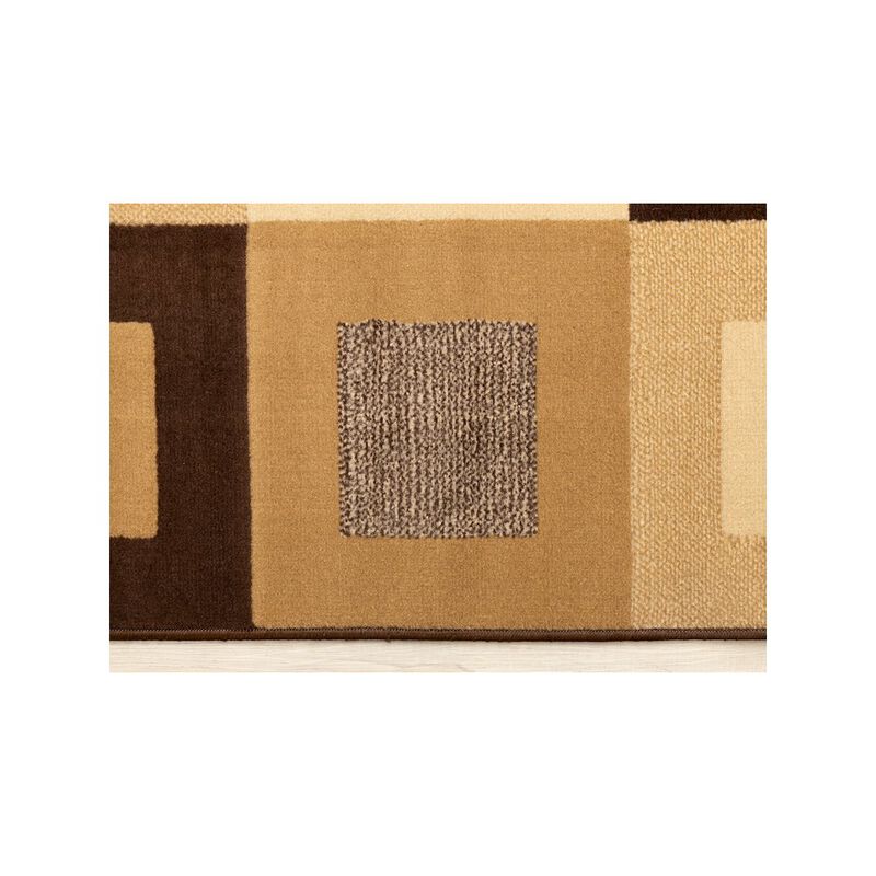 Novelle Home Functional Style Brown Beige Geometric Rug, 5'3 x 7'5 image number 2