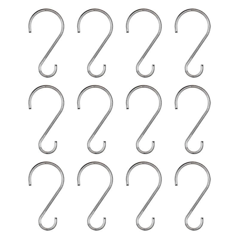 Zinc Shower Curtain Hooks, Set of 12 image number 4