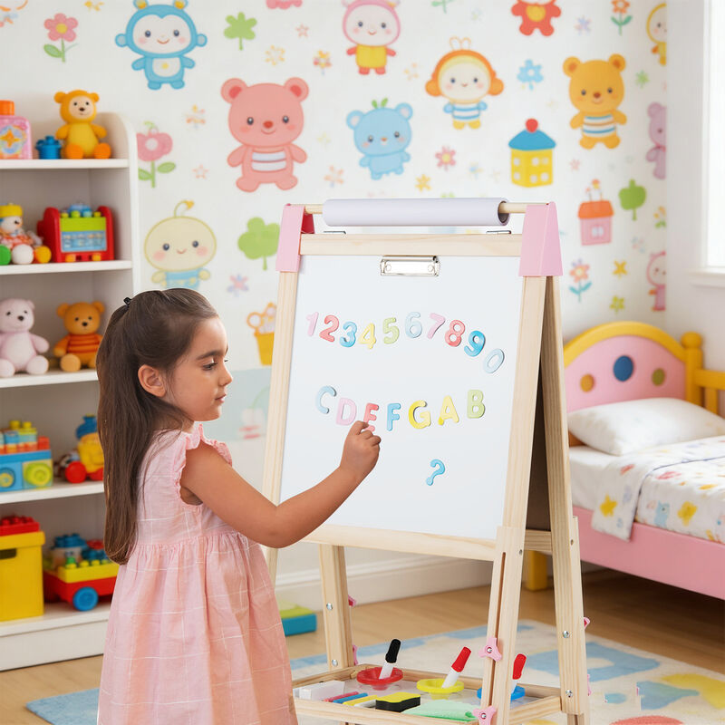 Adjustable 3-in-1 Kids Easel Double-Sided for Toddlers 3&ndash;8 Years image number 4