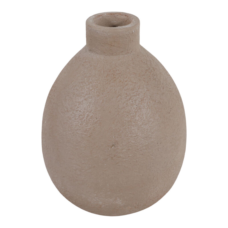 10x8" Rounded Terracotta Vase, Brown image number 2