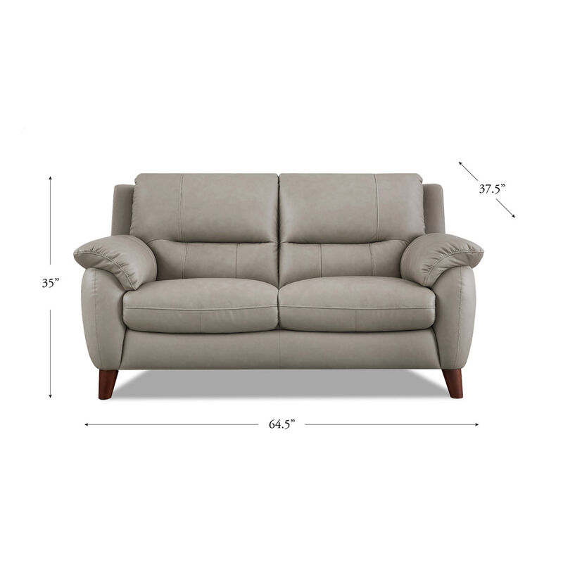 Lara Top Grain Leather Loveseat