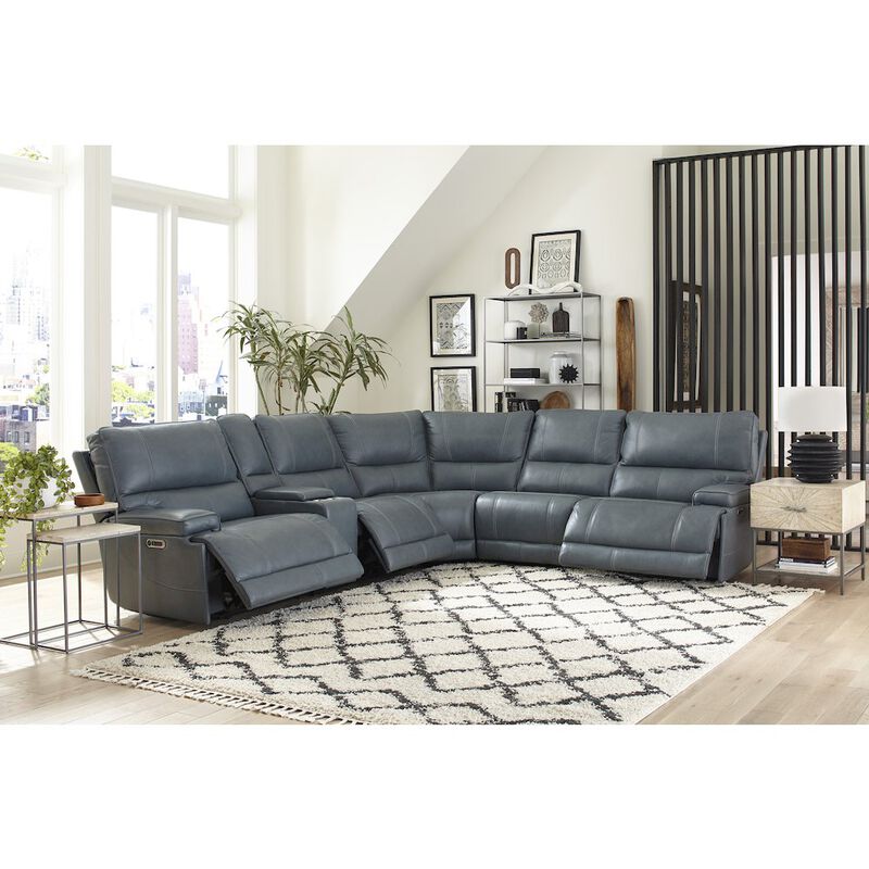 Parker Living 6 Piece Modular Power Reclining Sectional with Power Adjustable Headrests