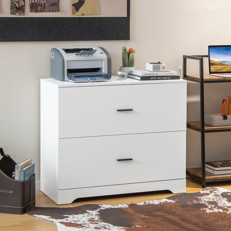 Lateral File Cabinet with 2 Drawers and Adjustable Hanging Bars for Letter Files image number 1