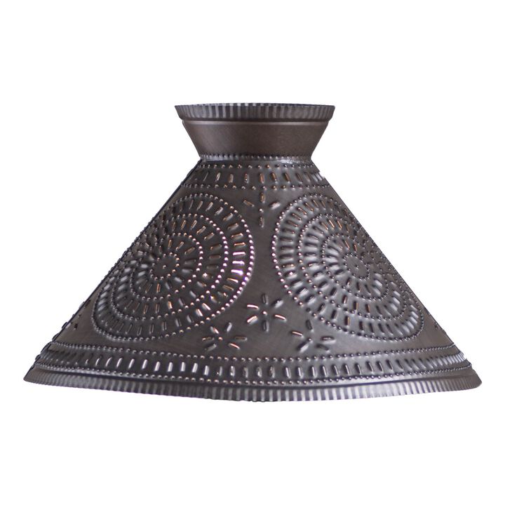 Irvins Country Tinware Betsy Ross Shade With Chisel In Kettle Black