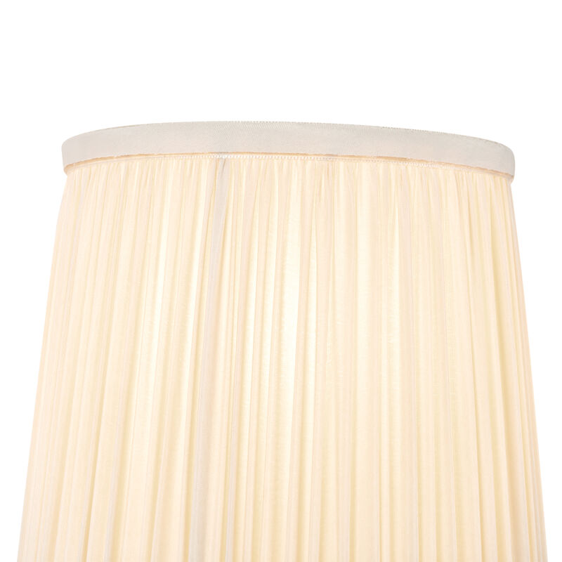 Scout 10-in Damp-Rated Wall/Vanity Light with Patterned Pleated Linen Shade image number 5