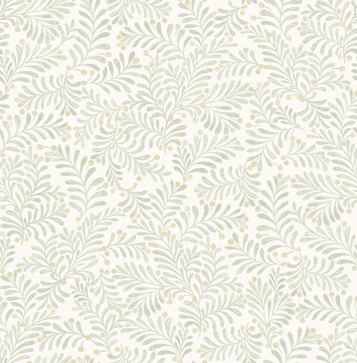 Chrysantha Sage Berry Branches Wallpaper