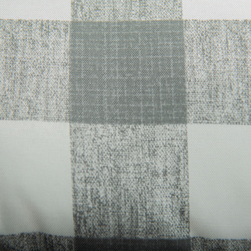 22"x22" Indoor/Outdoor Pillow, Charcoal Plaid