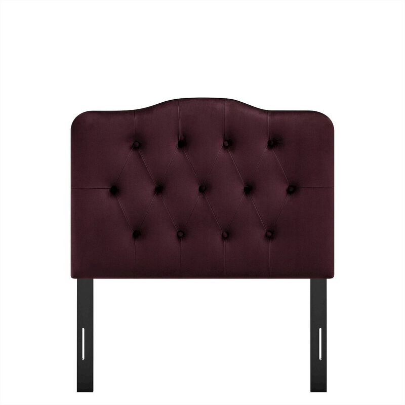 Annabel Stain-Resistant Performance Velvet Twin Headboard image number 4