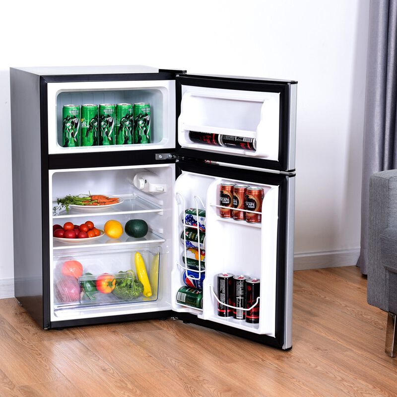 Compact Stainless Steel Refrigerator
