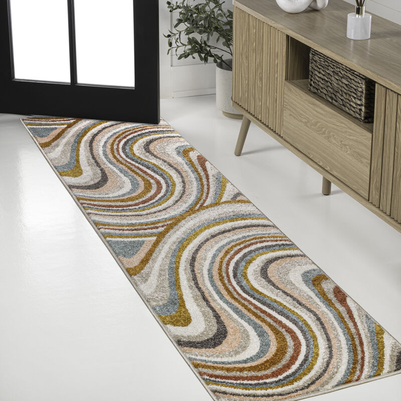 Flow Abstract Swirl Area Rug
