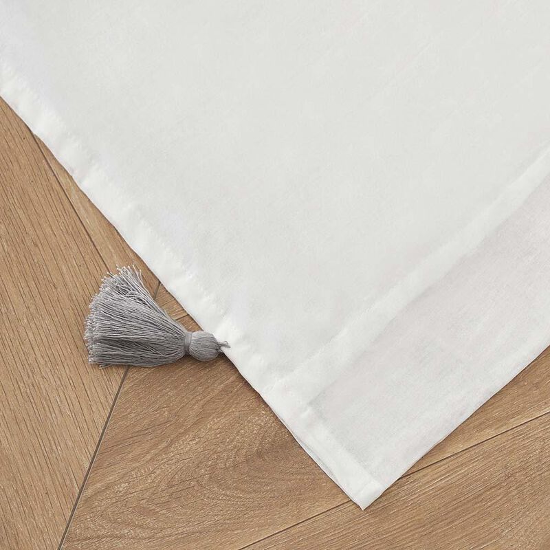 Greenland Home Monterrey Festooned with Large Tassels Window Panel Pair - Each 42"x84" Antique White