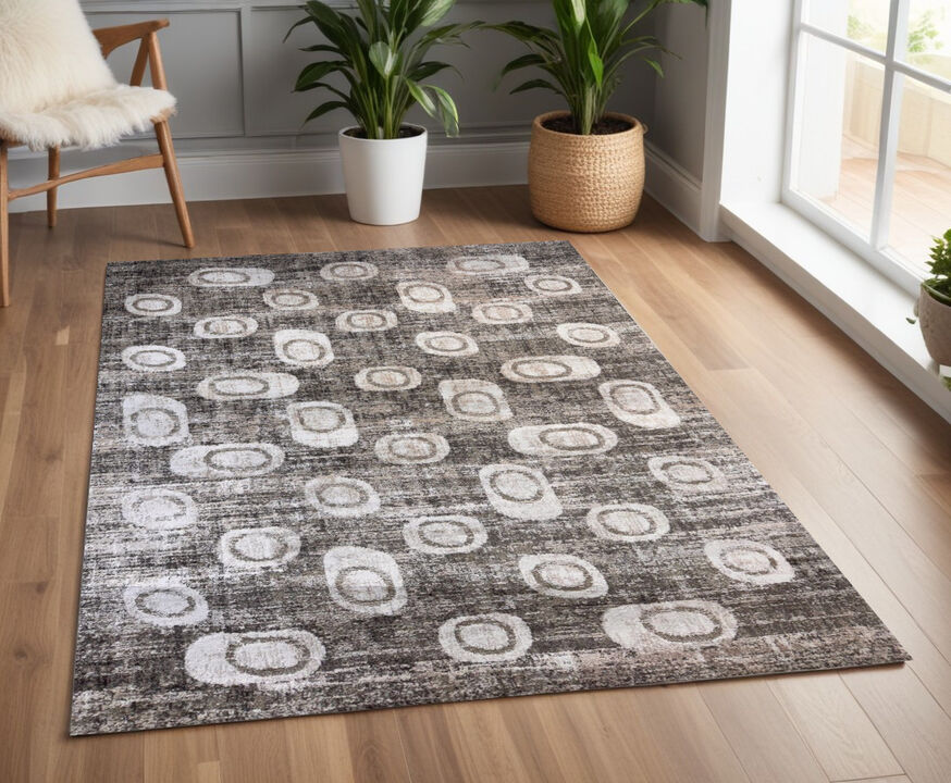 HomeRoots Abstract Area Rug