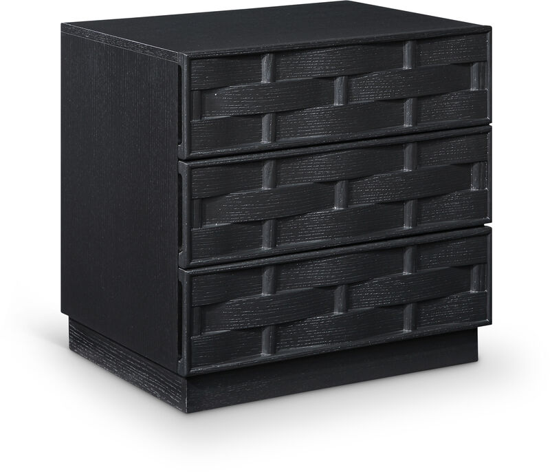 Meridian Furniture Weave Black Night Stand image number 0