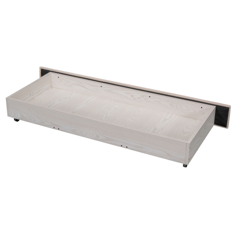 Merax Upholstered Platform Bed with a Big Drawer