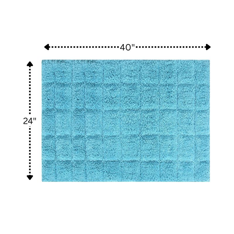 Knightsbridge Summer Tile 220 GSF Non Skid Back Bath Rug 24 x 40 - Ivory