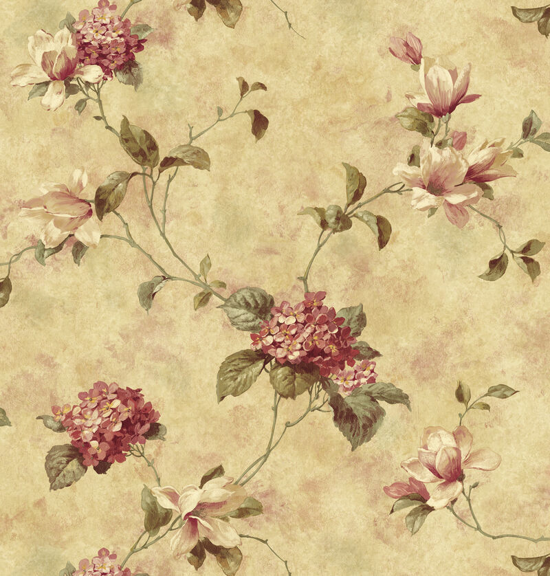 Magnolia Yellow Hydrangea Trail Wallpaper image number 0