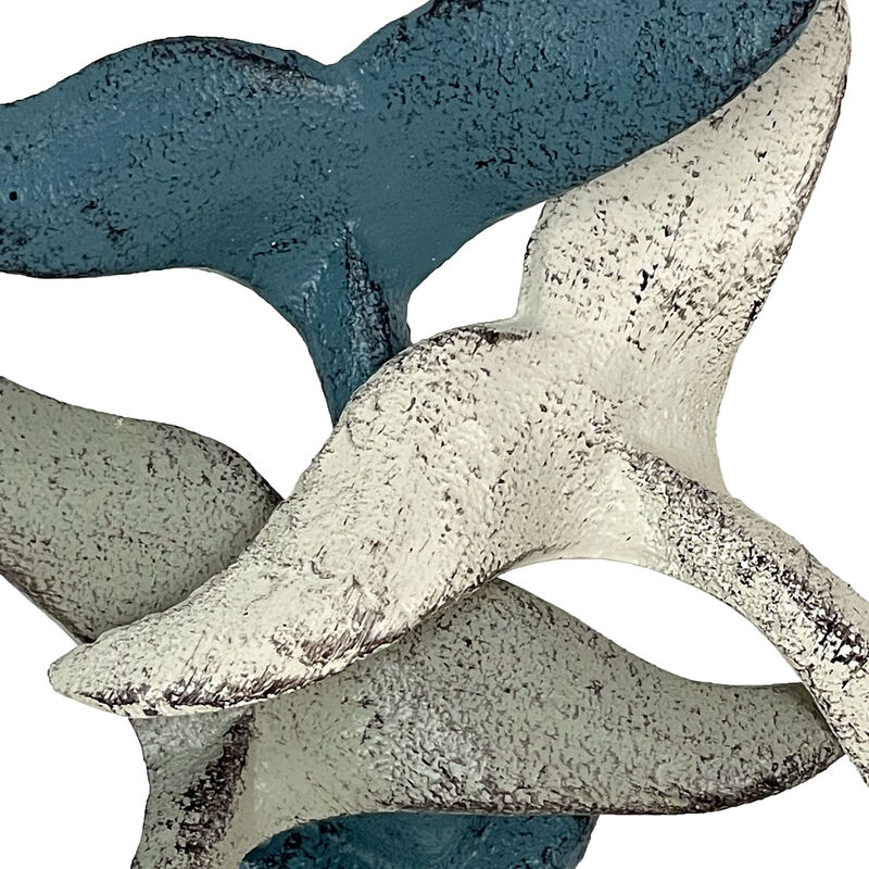 Set of 3 Cast Iron Nautical Whale Tail Wall Hooks - Stylish and Functional Towel, Hat, and Key Hangers - Rustic 5-Inch Decorative Hooks for Coastal-Themed Home image number 2