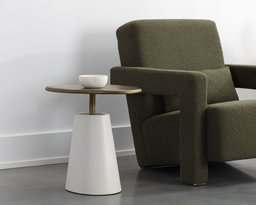 Kadin White Side Table