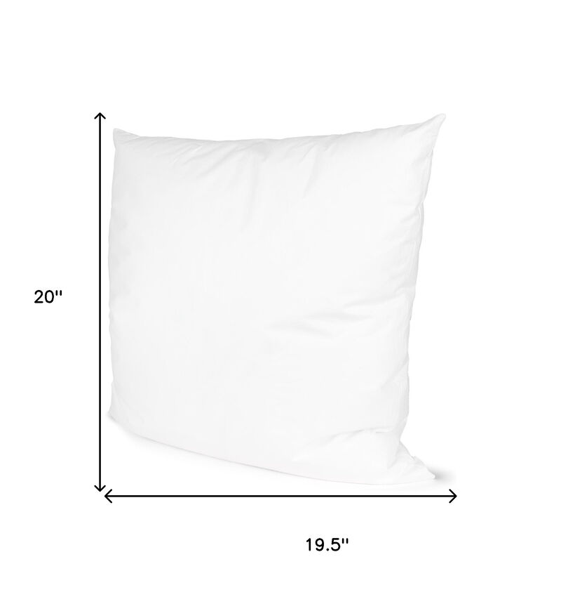 HomeRoots 20" White Cotton Throw Pillow Insert image number 3