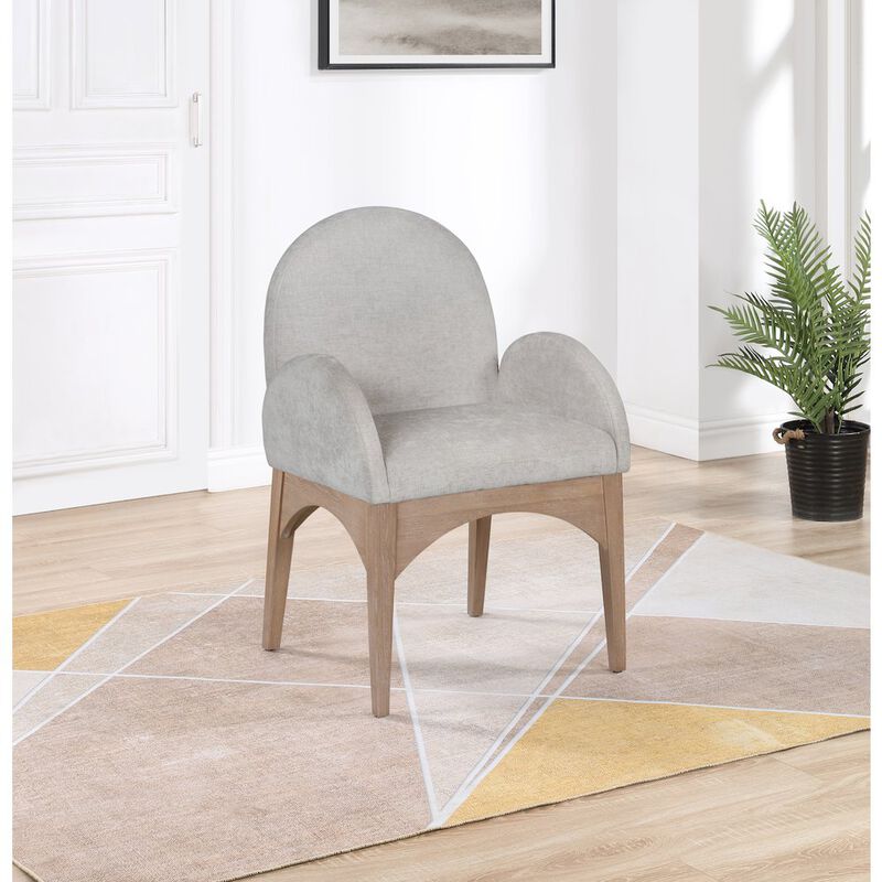 Meridian Furniture Waldorf Grey Chenille Fabric Dining Chair