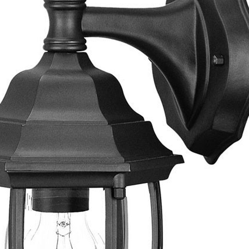 Homezia Matte Black Hanging Globe Lantern Wall Light