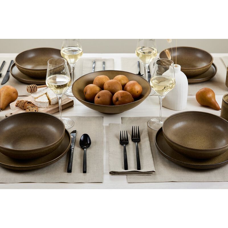 Solino Home 100% Pure Linen Placemats 14 x 19 Inch Set of 6 - Fete