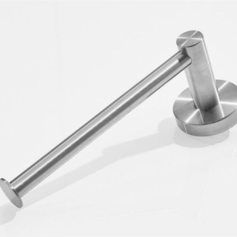 Brushed Silver Bathroom Accessories Set with Towel Bar & Hooks