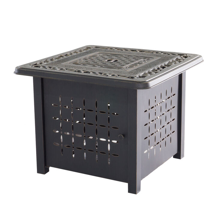 Outdoor Square Firepit Table