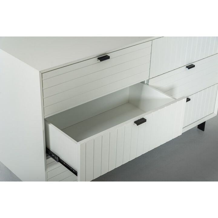 Nova Domus Valencia Contemporary White Dresser