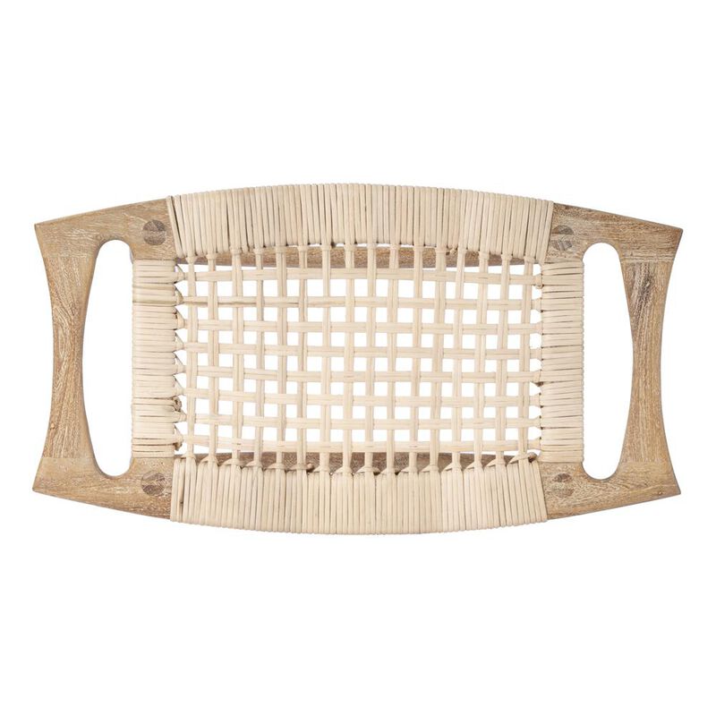 Butler Specialty Tristan Natural Wood & Rattan 24.75 Counter Stool, Light Brown