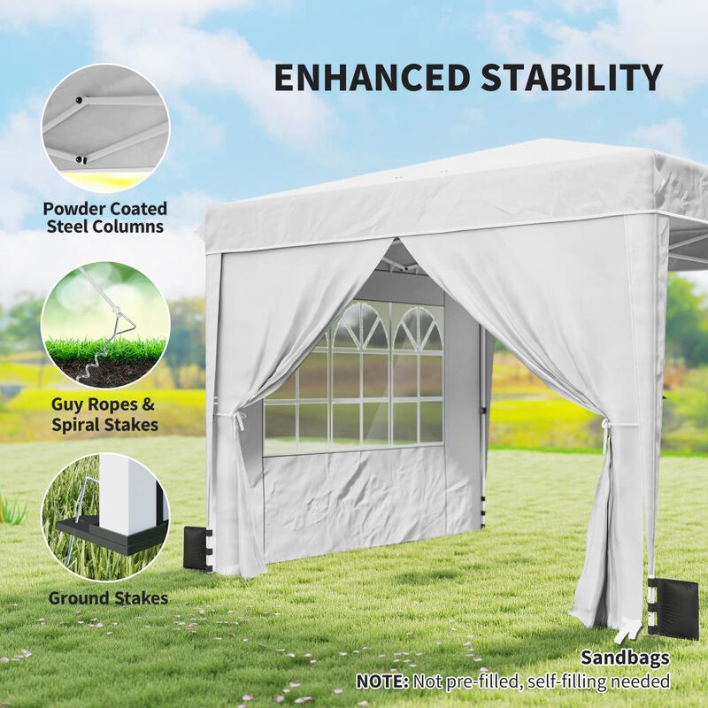 Hivvago 10x10 Pop Up Canopy Tent with Sidewalls image number 6