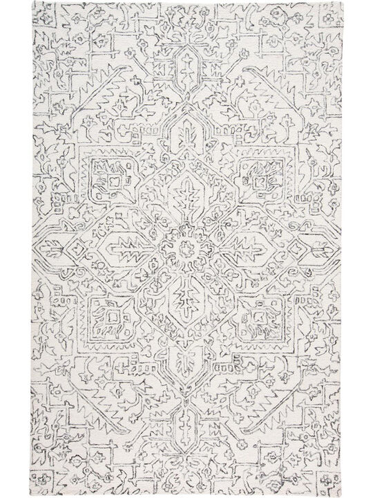 Belfort 8778F White/Gray 5' x 8' Rug