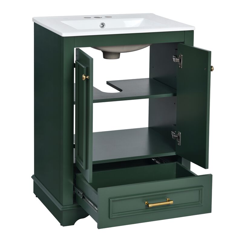 24''  Modern Freestanding Bathroom Vanity with Sink Combo