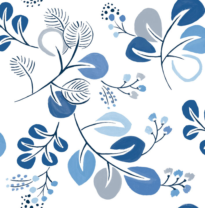 Jonah Blue Leaf Trail Wallpaper