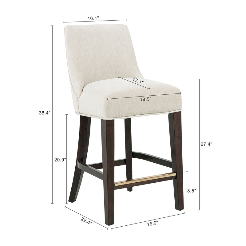 Beever Cream Counter Stool