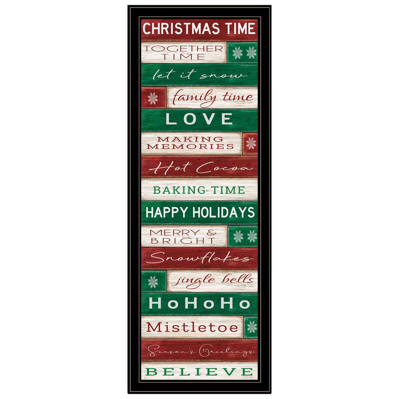 HomeRoots Christmas Time Black Framed Wall Art image number 0
